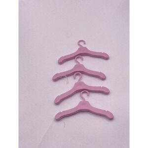 Vintage Barbie Set of 4 Hangers for Barbie Items - Pink‎
